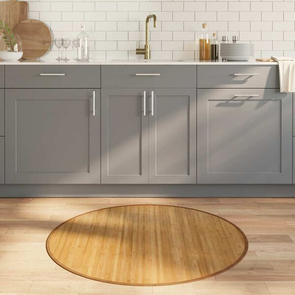 vidaXL kerek term&eacute;szetes bambusz szőnyeg 100 cm