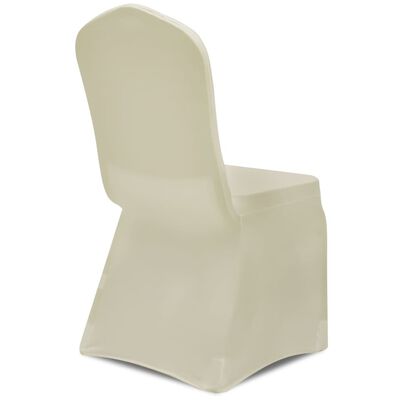 vidaXL 4 db krémszínű nyújtható székszoknya