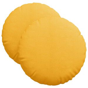 vidaXL &Uuml;lőp&aacute;rn&aacute;k 2 db B&aacute;rsonyos sz&ouml;vet Vil&aacute;gos s&aacute;rga &Oslash; 40 cm