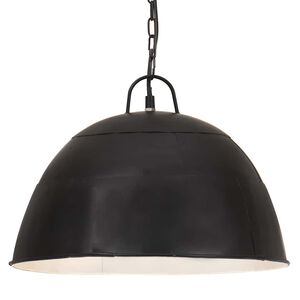 vidaXL kerek fekete ipari vintage f&uuml;ggől&aacute;mpa 25 W 41 cm E27