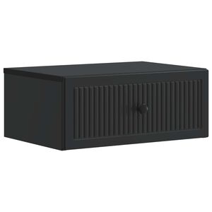 vidaXL &Eacute;jjeliszekr&eacute;ny fi&oacute;kkal Fekete 49 x 34,5 x 20 cm Szerelt Fa