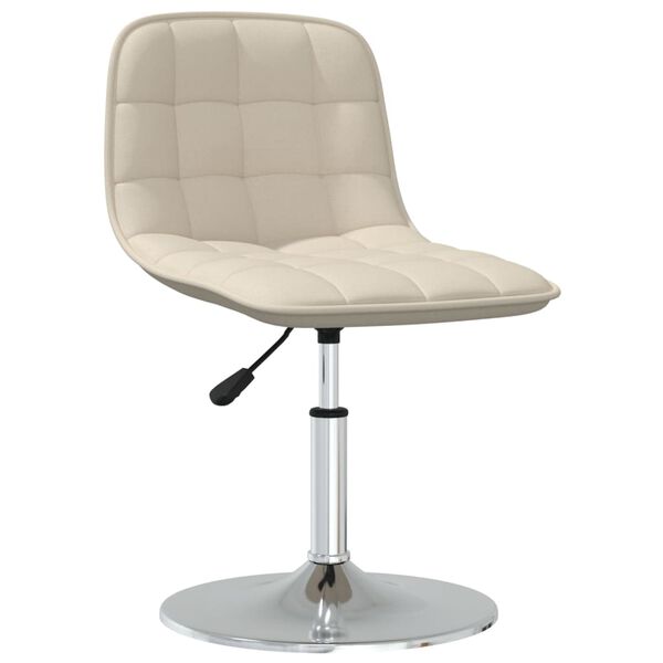 vidaXL 2 db kr&eacute;msz&iacute;nű sz&ouml;vetbor&iacute;t&aacute;s&uacute; forg&oacute; &eacute;tkezősz&eacute;k