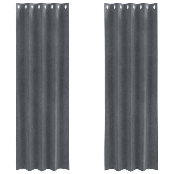vidaXL S&ouml;t&eacute;t&iacute;tő f&uuml;gg&ouml;ny&ouml;k 2 pcs Vil&aacute;gossz&uuml;rke 140 x 260 cm B&aacute;rsony