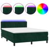 vidaXL s&ouml;t&eacute;tz&ouml;ld b&aacute;rsony rug&oacute;s &eacute;s LED-es &aacute;gy matraccal 140x190 cm