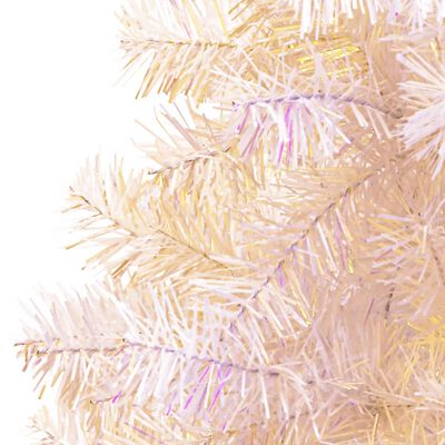 vidaXL fehér PVC műkarácsonyfa irizáló csúcsokkal 210 cm