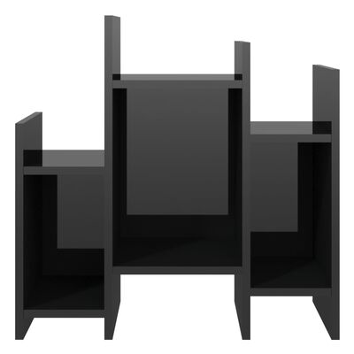 vidaXL magasfényű fekete forgácslap kisszekrény 60 x 26 x 60 cm