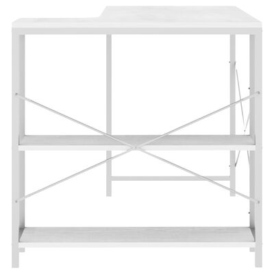 vidaXL fehér forgácslap számítógépasztal 110 x 72 x 70 cm