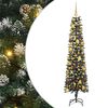 vidaXL Mű kar&aacute;csonyfa 300 LED-del Z&ouml;ld 180 cm PVC &eacute;s Műanyag &eacute;s Ac&eacute;l