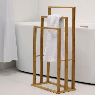 Bathroom Solutions bambusz törölközőtartó 3 rúddal
