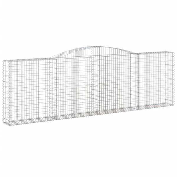 vidaXL íves horganyzott vas gabion kosár 400x30x120/140 cm