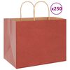 vidaXL 250 db piros pap&iacute;rzacsk&oacute;k foganty&uacute;kkal 32x22x24 cm