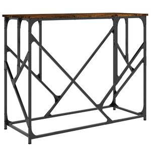 vidaXL f&uuml;st&ouml;s t&ouml;lgy sz&iacute;nű szerelt fa t&aacute;lal&oacute;asztal 100x40x80 cm