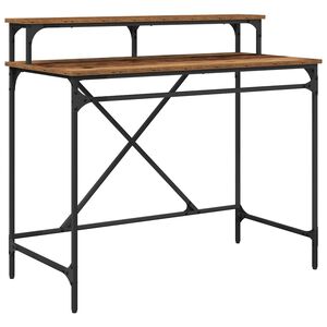 vidaXL Asztal &Ouml;reg fa 100 x 50 x 90 cm Faanyag