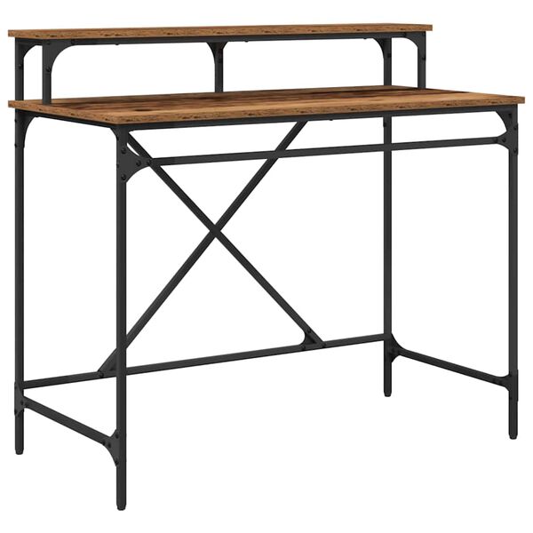 vidaXL Asztal &Ouml;reg fa 100 x 50 x 90 cm Faanyag