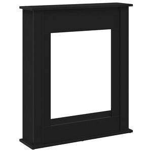 vidaXL fekete t&ouml;lgy sz&iacute;nű szerelt fa kandall&oacute;burkolat 75x20x87,5 cm