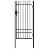 vidaXL Ker&iacute;t&eacute;s kapu BOXTEL 103 x 250 cm Porsz&oacute;rt ac&eacute;l Sz&uuml;rke Z&aacute;rolhat&oacute;
