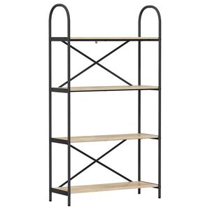 vidaXL K&ouml;nyvespolc 4 szintes 80 x 30 x 146 cm Szerelt fa Sonoma t&ouml;lgy