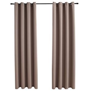 vidaXL 2 db t&oacute;psz&iacute;nű s&ouml;t&eacute;t&iacute;tőf&uuml;gg&ouml;ny f&eacute;mgyűrűkkel 140 x 175 cm
