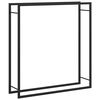 vidaXL fekete ac&eacute;l tűzifat&aacute;rol&oacute; &aacute;llv&aacute;ny 110x28x116 cm