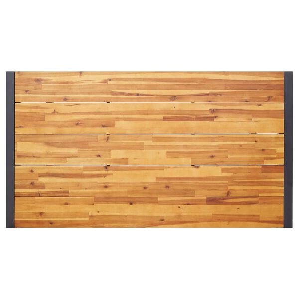 vidaXL 5 r&eacute;szes sz&uuml;rke kerti &eacute;tkezőgarnit&uacute;ra