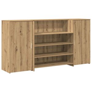 vidaXL recepci&oacute;s pult k&eacute;zműves t&ouml;lgy 200x50x103,5 cm szerelt fa