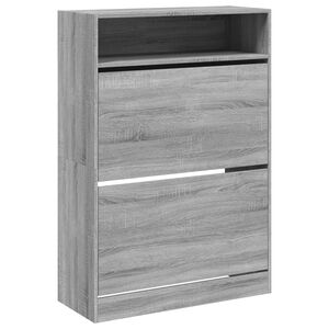 vidaXL sz&uuml;rke sonoma cipőszekr&eacute;ny 2 kihajthat&oacute; fi&oacute;kkal 80x34x116 cm