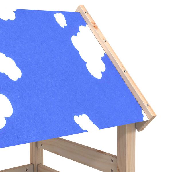 vidaXL J&aacute;t&eacute;k Torny Barna 110,5 x 52,5 x 215cm T&ouml;m&ouml;r fenyőfa