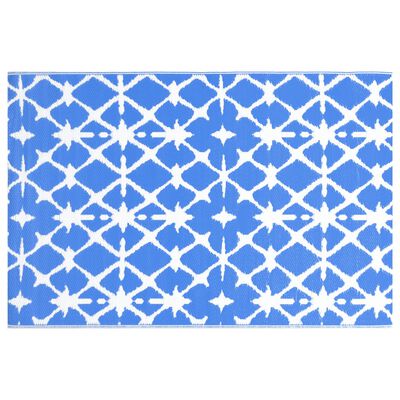 vidaXL kék-fehér PP kültéri szőnyeg 120 x 180 cm