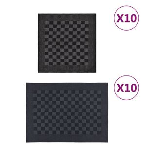 vidaXL 20-r&eacute;szes fekete-sz&uuml;rke pamut t&ouml;r&ouml;lk&ouml;zőszett