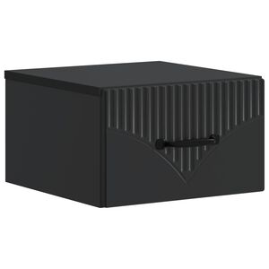 vidaXL Fali &eacute;jjeli szekr&eacute;ny Fekete 34,5 x 33 x 20 cm Szerelt Fa