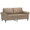 vidaXL 2 szem&eacute;lyes cappuccino sz&iacute;nű műbőr kanap&eacute; 140 cm
