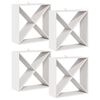 vidaXL Bor&aacute;gas 4 db Feh&eacute;r 62 x 25 x 62 cm T&ouml;m&ouml;r fenyőfa