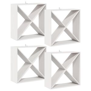 vidaXL Bor&aacute;gas 4 db Feh&eacute;r 62 x 25 x 62 cm T&ouml;m&ouml;r fenyőfa