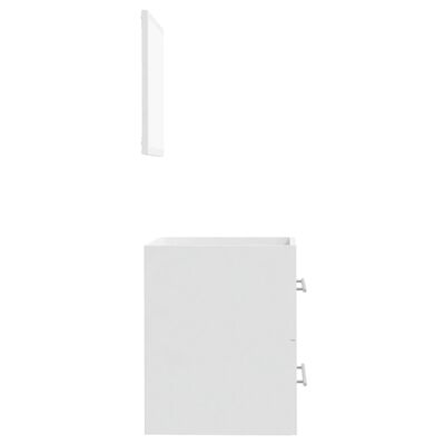 vidaXL magasfényű fehér tükrös fürdőszobaszekrény 41 x 38,5 x 48 cm