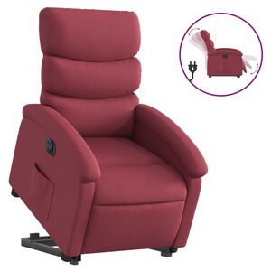 vidaXL elektromos fel&aacute;ll&aacute;st seg&iacute;tő bord&oacute; sz&ouml;vet d&ouml;nthető fotel