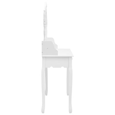 vidaXL fehér császárfa fésülködőasztal-szett ülőkével 75 x 69 x 140 cm