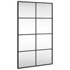 vidaXL fekete t&eacute;glalap alak&uacute; vas fali t&uuml;k&ouml;r 50 x 80 cm