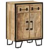 vidaXL tömör mangófa és vas tálalószekrény 2 fiókkal 53 x 31 x 72 cm