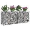 vidaXL Gabion emelt &aacute;gy 2 pcs Ez&uuml;st 200 x 50 x 80 cm Horganyzott ac&eacute;l
