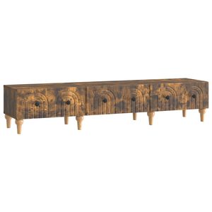 vidaXL TV szekr&eacute;ny fi&oacute;kkal F&uuml;st&ouml;s T&ouml;lgy 147 x 34,5 x 30 cm Szerelt Fa