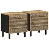 vidaXL 2 db fekete t&ouml;m&ouml;r mang&oacute;fa &eacute;jjeliszekr&eacute;nyek 40 x 33,5 x 46 cm