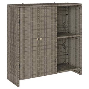 vidaXL T&aacute;rol&oacute;szekr&eacute;ny polcokkal Sz&uuml;rke 100 x 36 x 102 cm Rattan