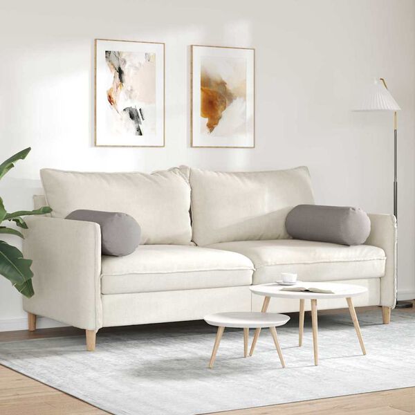 vidaXL Hengerpárnák 2 pcs Tópszínű Ø 25 x 70 cm szövet