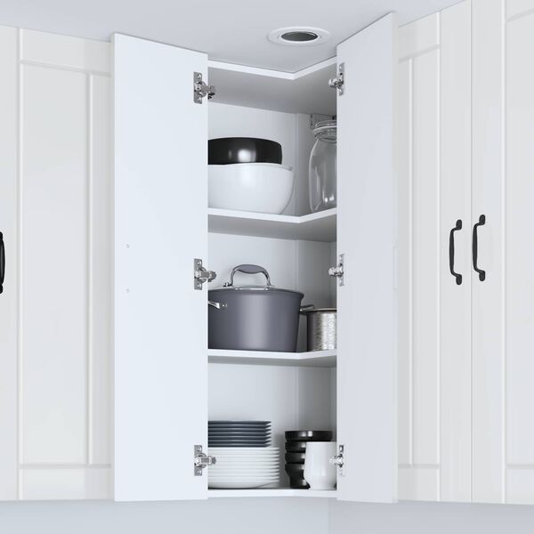 vidaXL Konyhaszekr&eacute;ny Magas F&eacute;nyű Feh&eacute;r 57 x 57 x 100 cm Faanyag