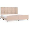 vidaXL cappuccino sz&iacute;nű műbőr &aacute;gykeret fejt&aacute;ml&aacute;val 200x200 cm