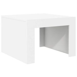 vidaXL feh&eacute;r szerelt fa doh&aacute;nyz&oacute;asztal 50 x 50 x 35 cm