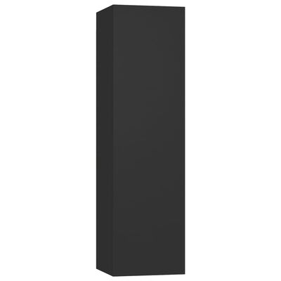 vidaXL 4 db fekete forgácslap TV-szekrény 30,5 x 30 x 110 cm