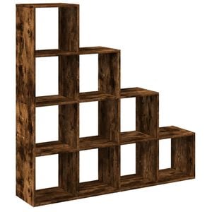 vidaXL 4 szintes f&uuml;st&ouml;s t&ouml;lgy elv&aacute;laszt&oacute; k&ouml;nyvespolc 131,5x29x131,5 cm