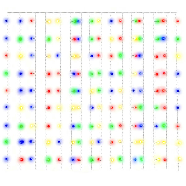 vidaXL 8 funkci&oacute;s sz&iacute;nes f&eacute;nyf&uuml;gg&ouml;ny 300 LED-del 3 x 3 m