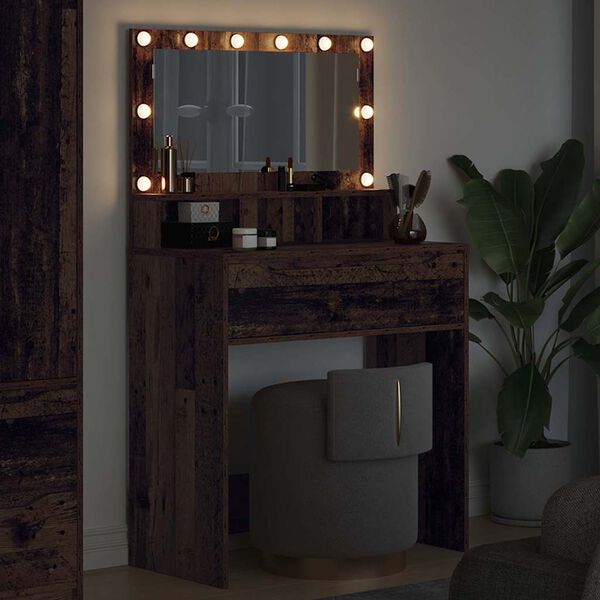 vidaXL H&aacute;l&oacute;szobai &Ouml;lt&ouml;zk&ouml;dő Asztalok &Ouml;reg fa 80 x 39,6 x 135 cm